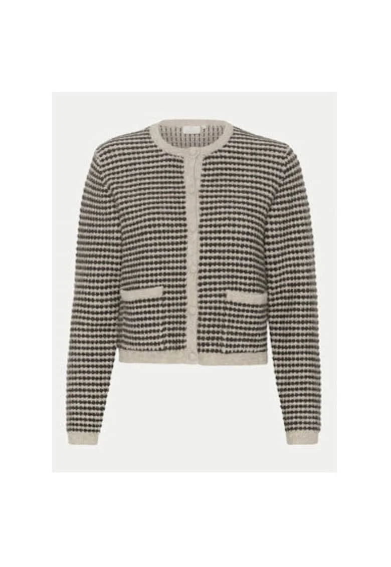 Cardigan dama,  304751929, Acril/Poliester reciclat/Poliamida, Bej, Bej