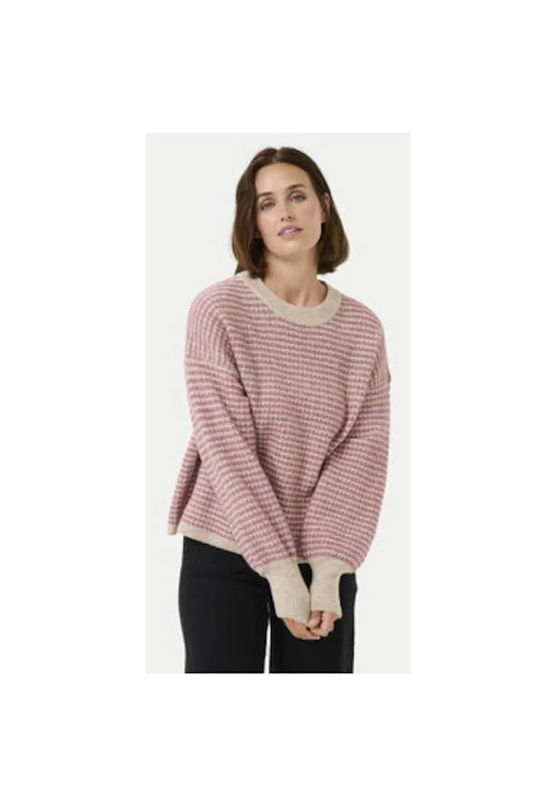 Pulover dama,  304751943, Acril/Poliester reciclat/Poliamida, Roz, Roz