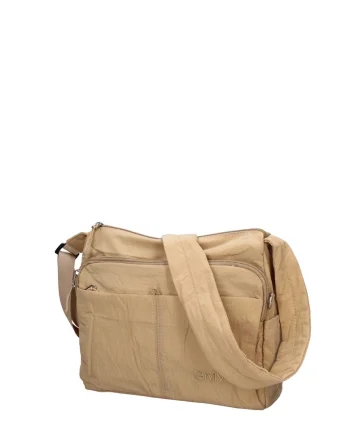 Geanta din textil cu bareta ajustabila de umar Novara Chic, Maro cafeniu