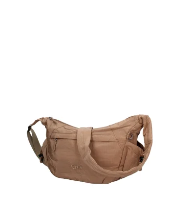Geanta din material textil cu bareta de umar si buzunare laterale ajustabile Coralia Pro, Kaki