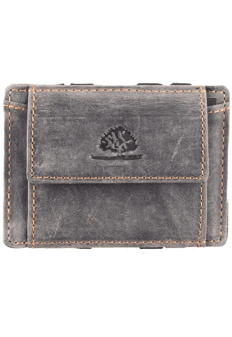 Portofel dama piele naturala 10.5 x 7.5 x 1.5 cm, Vintage RFID,, Gri