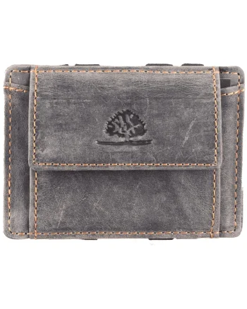 Portofel dama piele naturala 10.5 x 7.5 x 1.5 cm, Vintage RFID,, Gri
