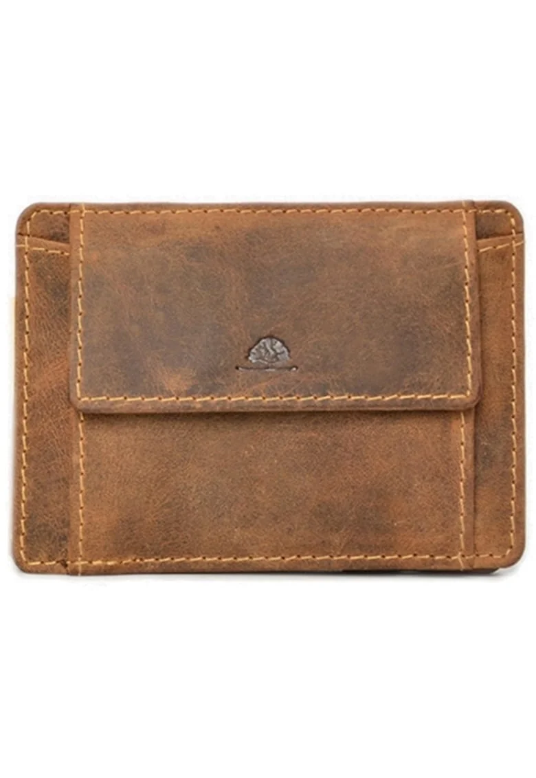 Portofel dama piele naturala 10.5 x 7.5 x 1.5 cm, Vintage RFID,, Maro