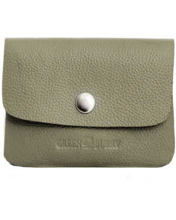 Portofel dama piele naturala 11 x 8, Minimax, wqfwq, Verde, 11 x 8 x 2.5 cm