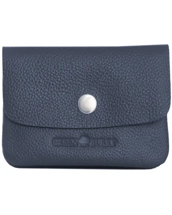 Portofel dama piele naturala 11 x 8, Minimax, wqfwq, Bleumarin, 11 x 8 x 2.5 cm