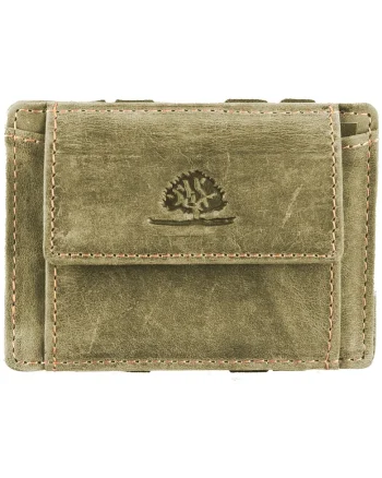 Portofel dama piele naturala 10.5 x 7.5 x 1.5 cm, Vintage RFID,, Verde
