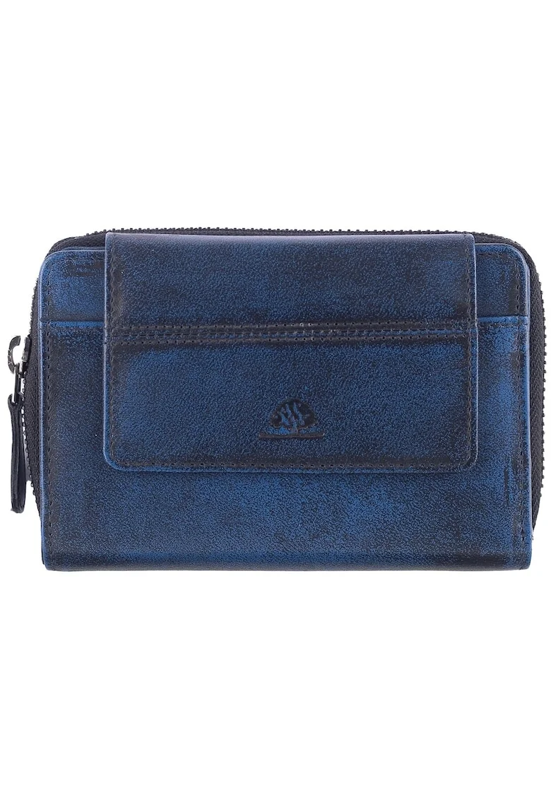 Portofel dama piele naturala 13.5 x 10.5 x 2.5, Destressed, Greenfwqdburry, Bleumarin, 13.5 x 10.5 x 2.5 cm