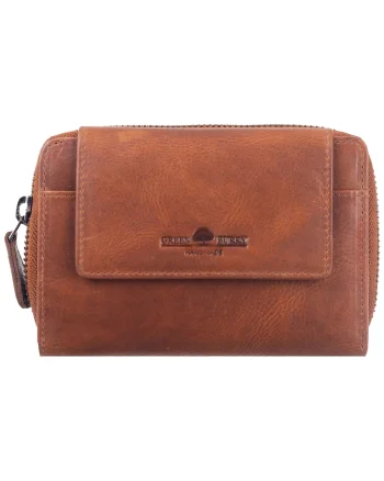 Portofel dama piele naturala 14.5 x 10 x 3.5 cm, Newport,, Coniac