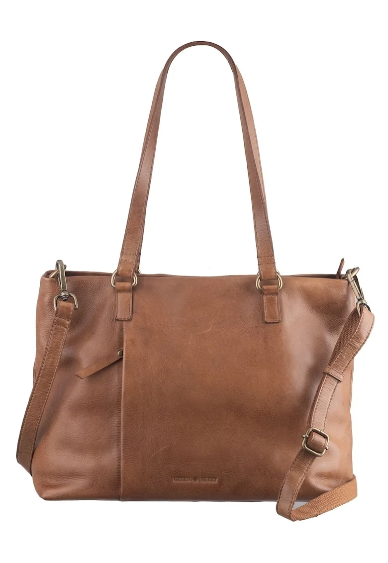 Geanta umar dama piele naturala 38 x 27, Colombiana, dwqf, Coniac, 38 x 27 x 13 cm