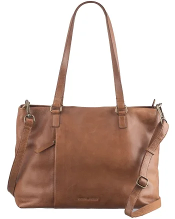 Geanta umar dama piele naturala 38 x 27, Colombiana, dwqf, Coniac, 38 x 27 x 13 cm