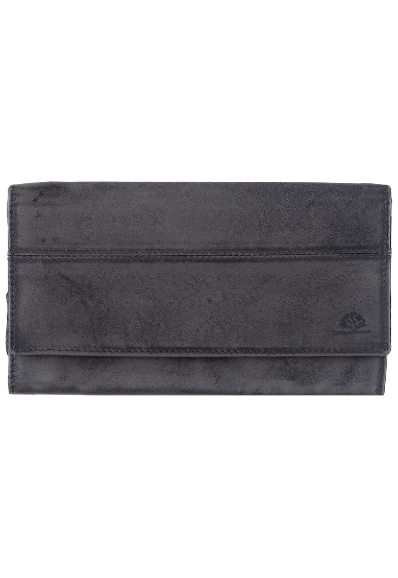 Portofel dama piele naturala 18.5 x 11.0 x 3.5 cm, Destressed,, Gri