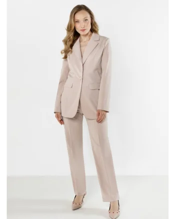 Sacou Elegant De Dama,  Bej, Design Clasic Atemporal, Bej