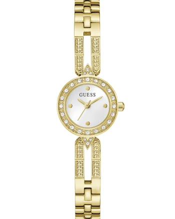 Ceas analog decorat cu cristale, Auriu