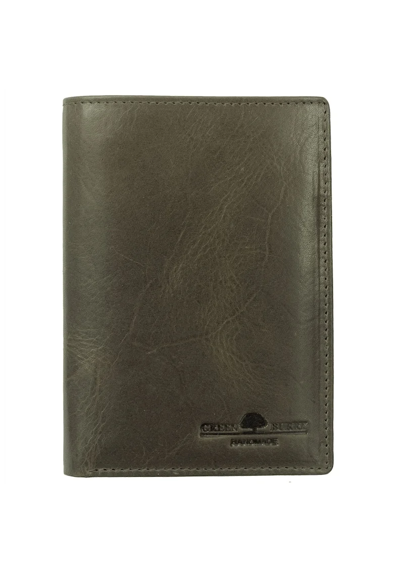 Portofel barbati piele naturala 9 x 12.5 x 2 cm, Newport,, Verde