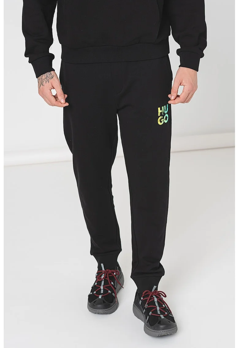 Pantaloni de trening cu talie medie, Negru