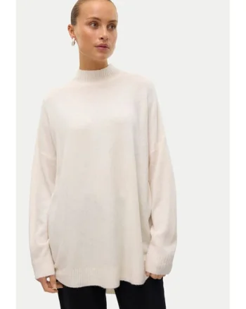 Pulover Plaza 10290784 Bej Loose Fit, Poliester