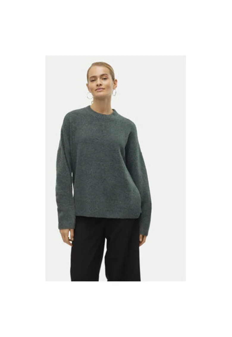 Pulover dama,  304511097, Poliester reciclat/Poliester, Verde, Verde