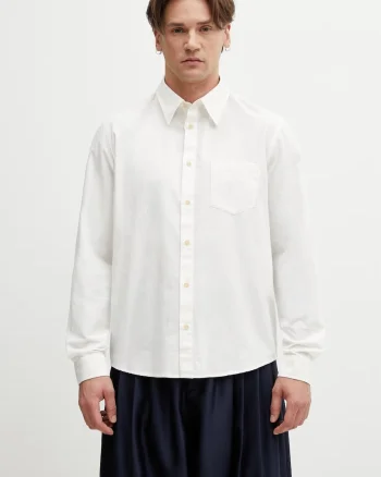 A.P.C. cămașă bărbați din bumbac și in