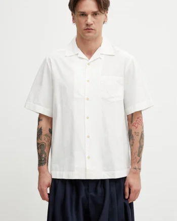 A.P.C. cămașă bărbați cu amestec de in Chemise Manches Courtes