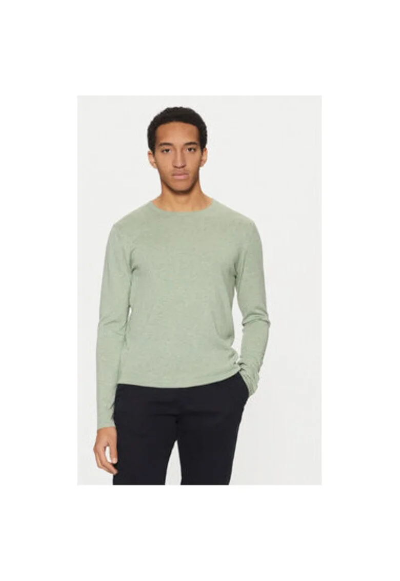 Pulover barbati,  304704536, Tencel/Bumbac organic, Verde, Verde