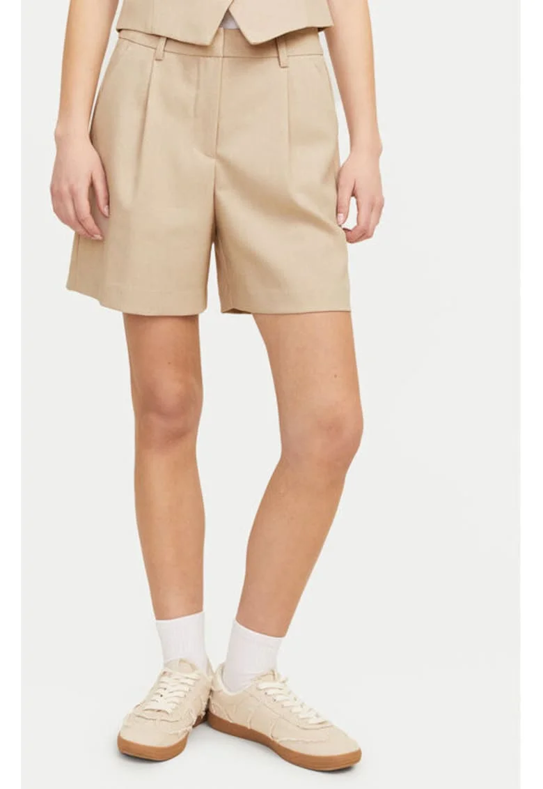 Pantaloni scurti dama,  304703355, Poliester, Bej, Bej
