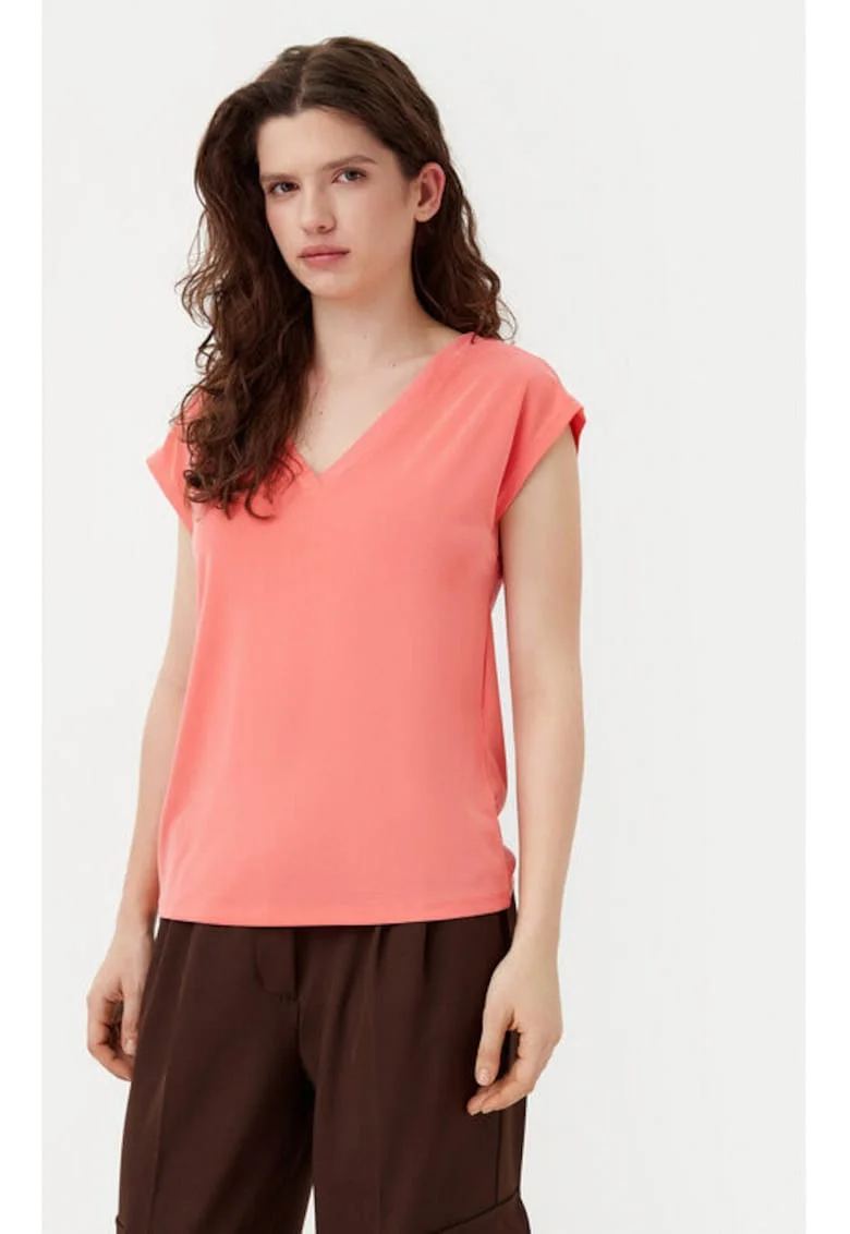 Tricou dama,  304791154, Modal/Poliester, Roz, Roz