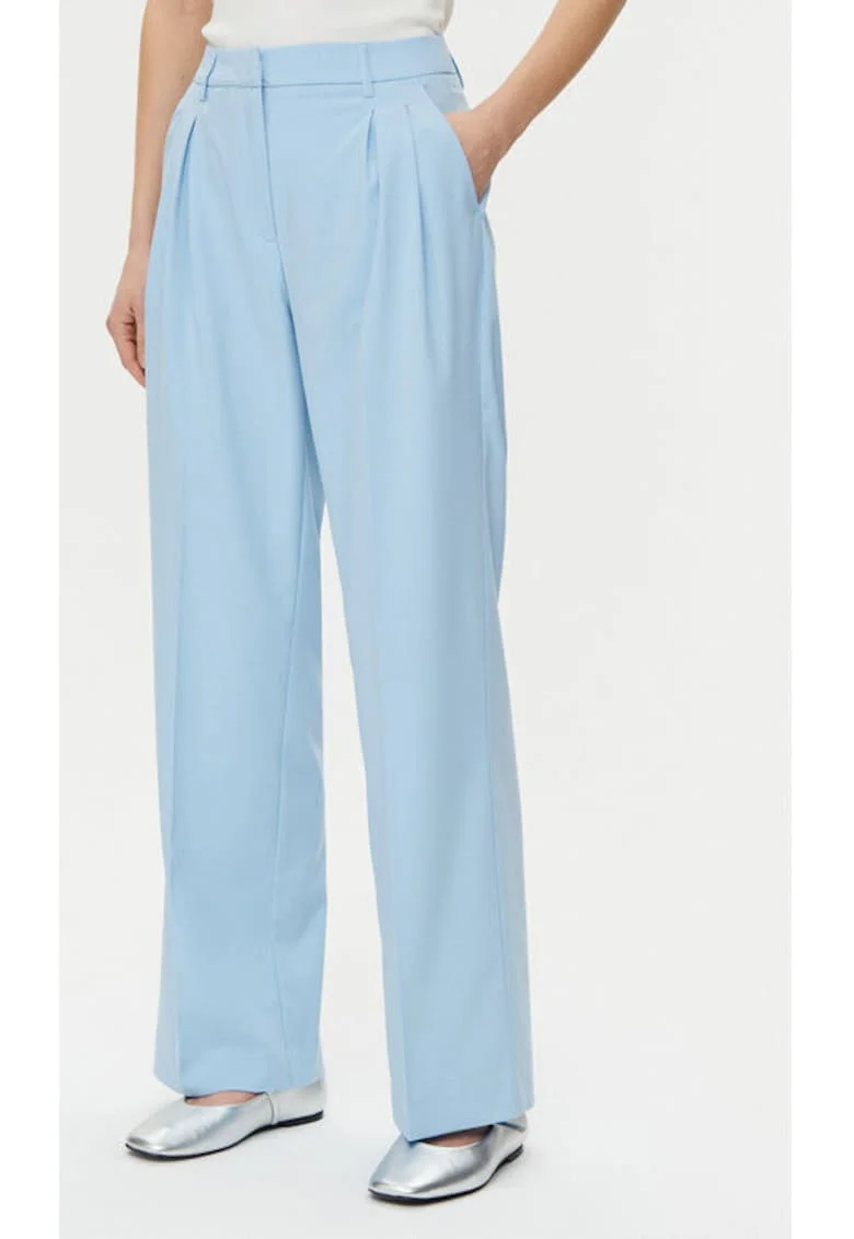 Pantaloni dama,  304951299, Poliester reciclat/Viscoza, Albastru