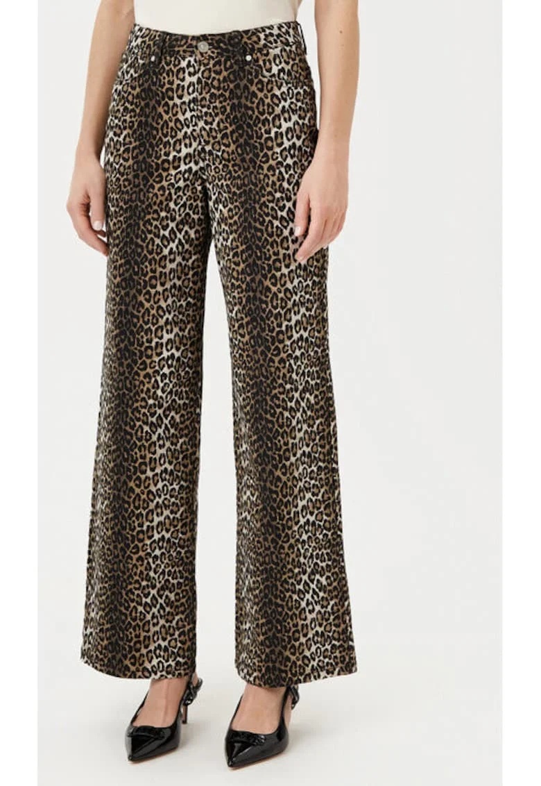 Pantaloni dama,  304785047, Bumbac, Maro