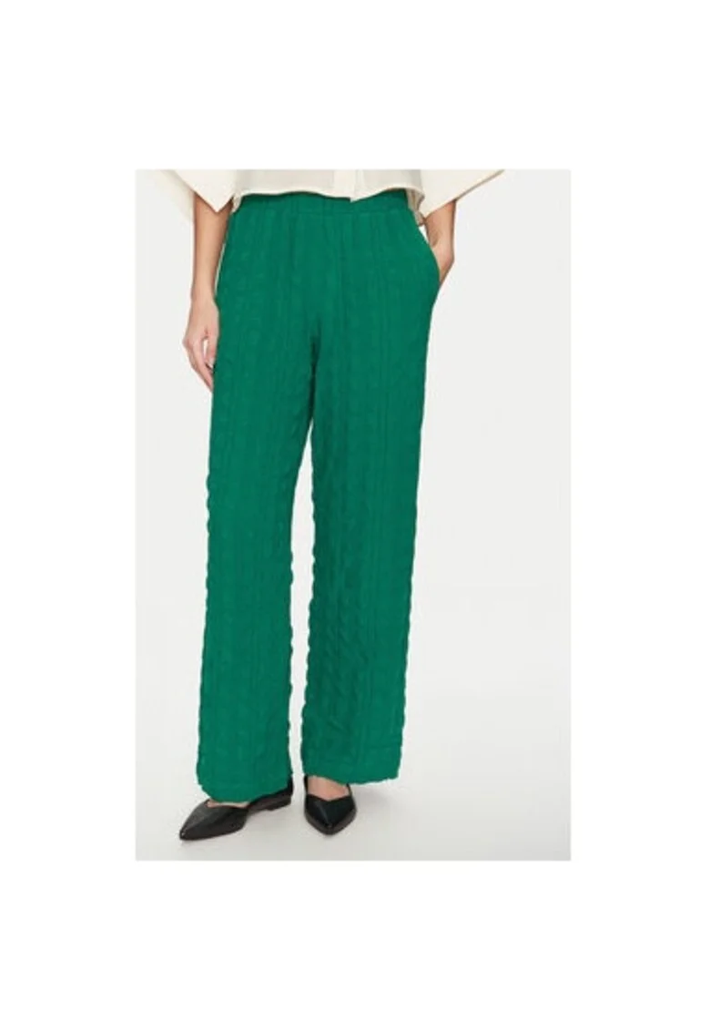 Pantaloni dama,  304951404, Viscoza/Poliester, Verde, Verde