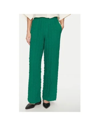 Pantaloni dama,  304951404, Viscoza/Poliester, Verde, Verde