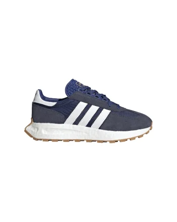 Pantofi sport cu insertii din piele intoarsa Retropy E5, Alb/Bleumarin