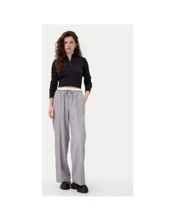 Pantaloni dama,  304907319, Poliester reciclat/Poliester, Gri, Gri