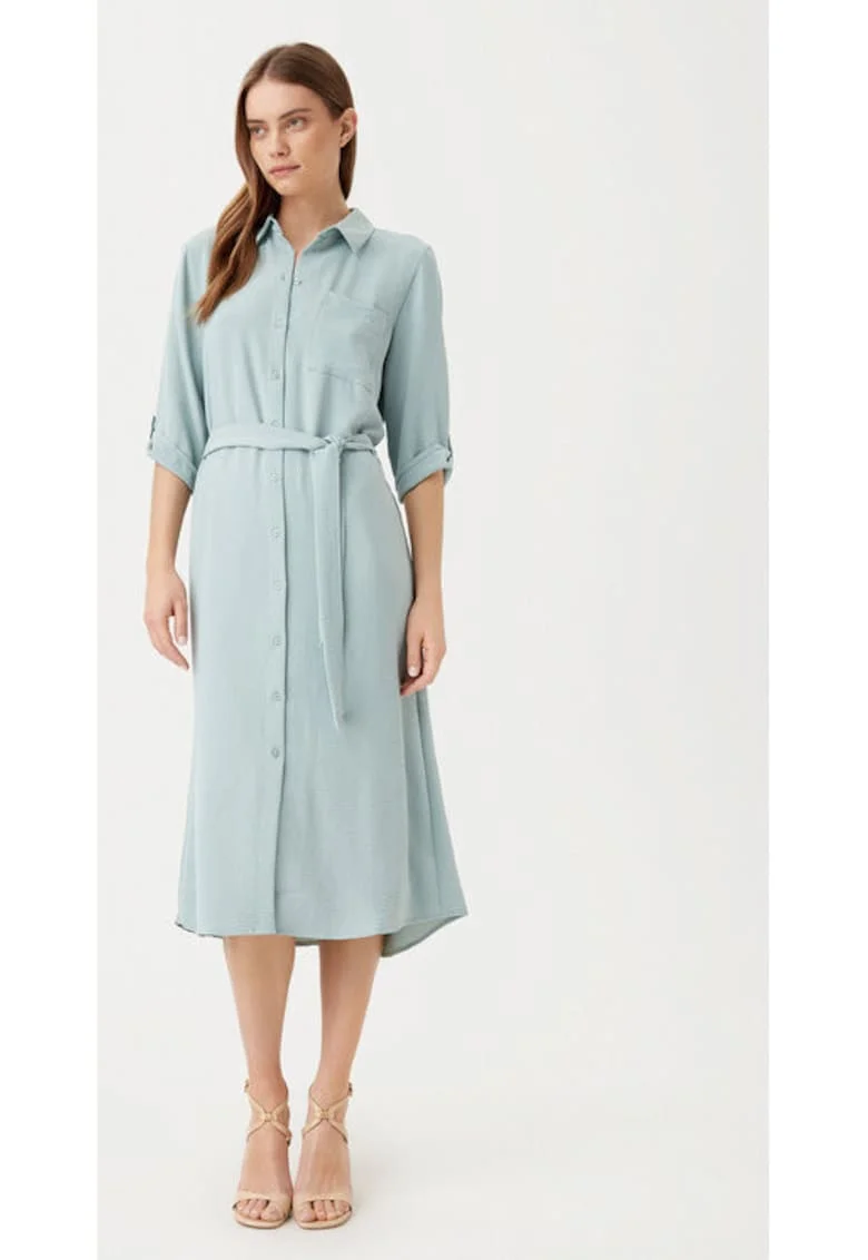 Rochie dama,  304807046, Poliester reciclat/Poliester, Albastru, Albastru