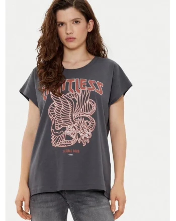Tricou dama,  305167903, Bumbac, Gri, Gri