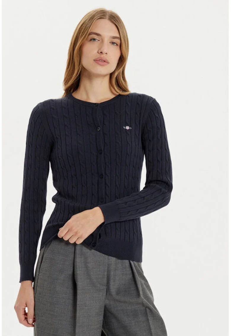 Cardigan dama,  304723995, Bumbac, XS INTL, Albastru