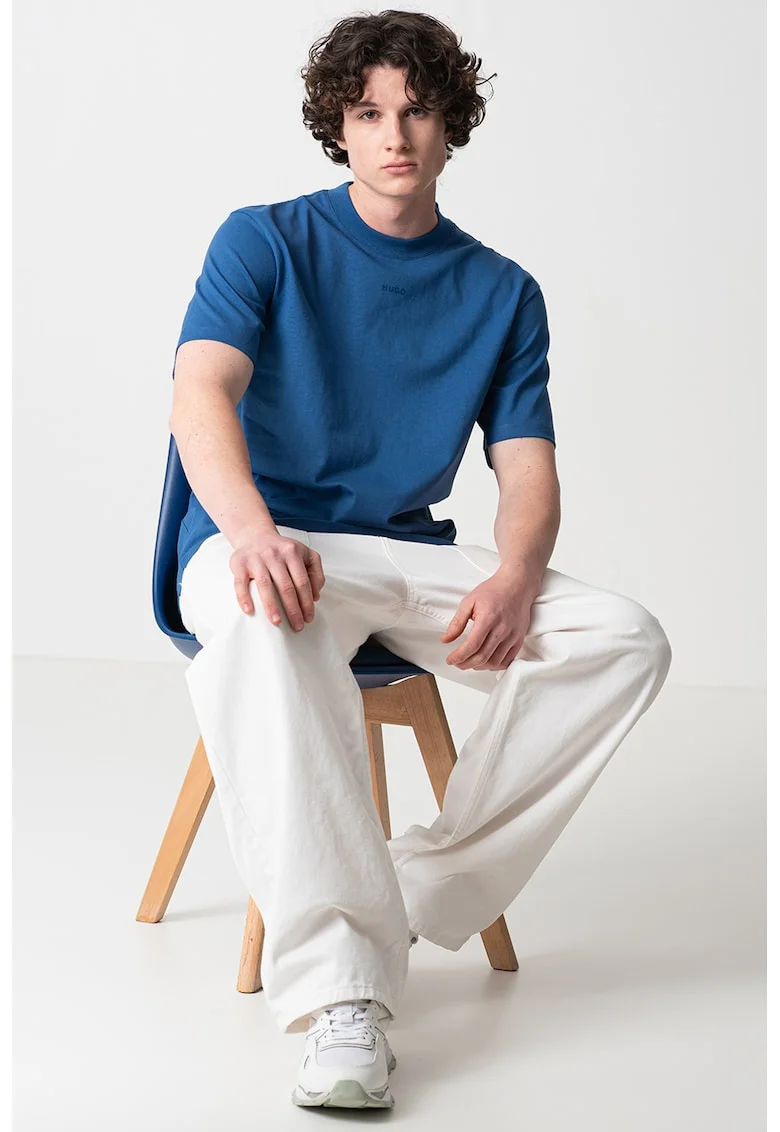 Tricou relaxed fit de bumbac Dapolino, Albastru pastel