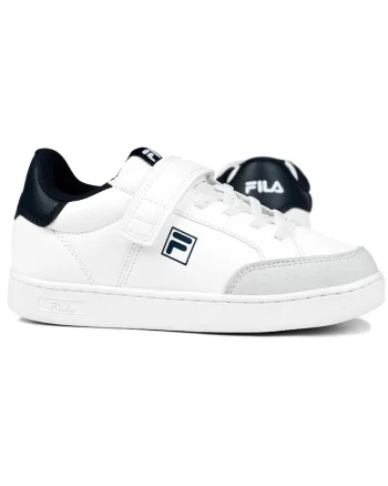 Pantofi copii  COURTBAY VELCRO KID, material sintetic, talpa din cauciuc, Alb/Gri