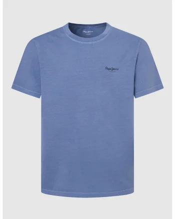 Tricou din bumbac cu logo discret Jacko, Albastru pastel