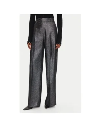 Pantaloni dama,  304346736, Lana/Poliester, Argintiu, Argintiu