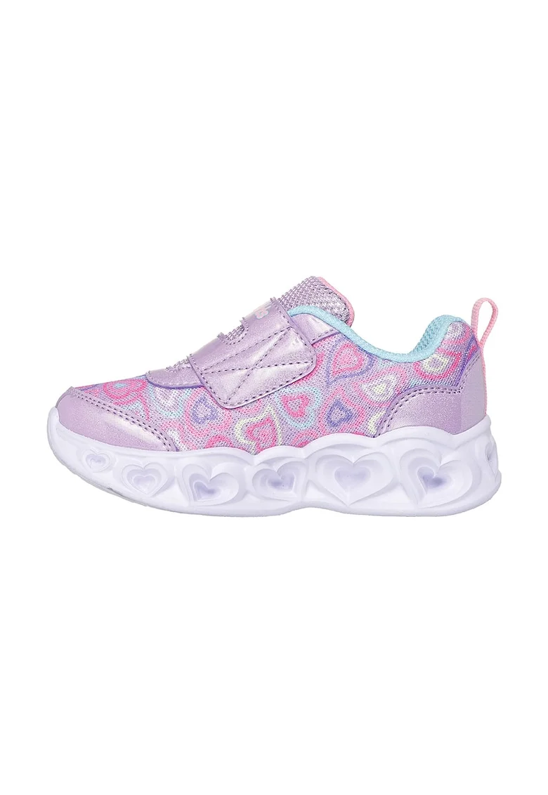Pantofi sport cu velcro si LED-uri Heart Lights