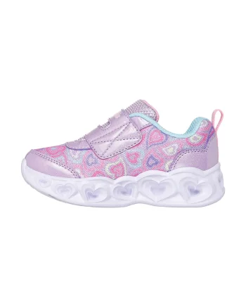 Pantofi sport cu velcro si LED-uri Heart Lights
