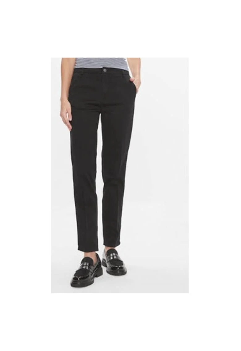 Pantaloni dama,  303814045, Bumbac, Negru, Negru