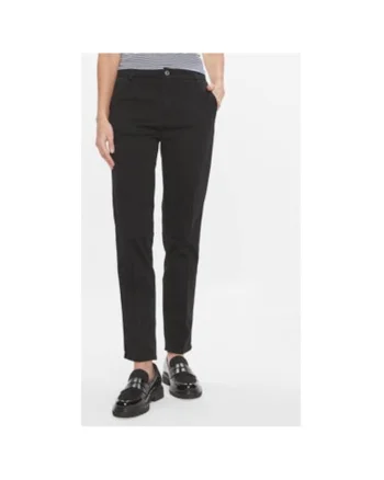 Pantaloni dama,  303814045, Bumbac, Negru, Negru