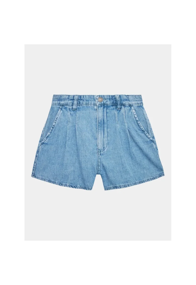 Pantaloni scurti fete,  302099030, Bumbac, Albastru, Albastru