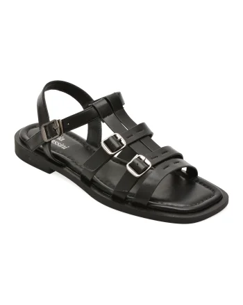 Sandale FLAVIA PASSINI negre, Q4799, din piele naturala