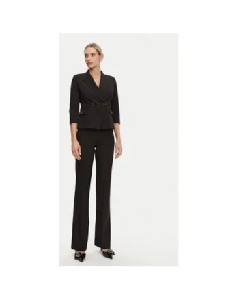 Pantaloni dama,  305290991, Poliester, Negru, Negru
