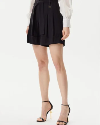 Pantaloni scurti dama,  305291028, Viscoza, Negru, Negru