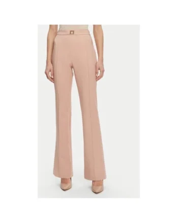 Pantaloni dama,  305291035, Poliester, Roz, Roz