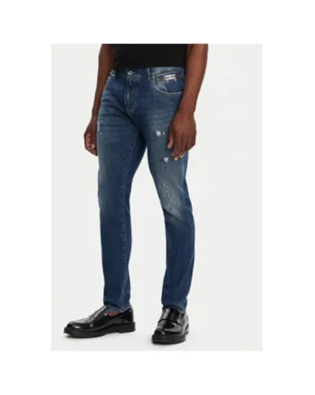 Blugi Barbati,  305315021, Bumbac, Elastan, Albastru, Albastru