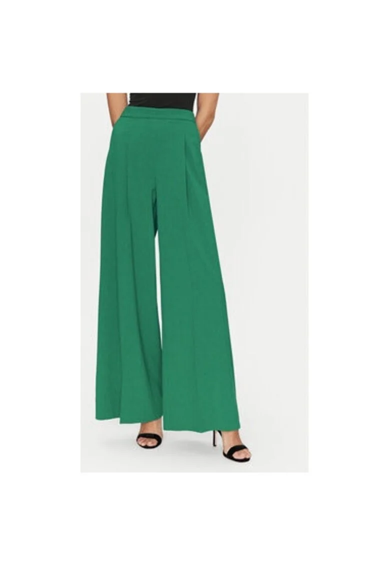 Pantaloni dama,  305172587, Poliester, Verde, Verde